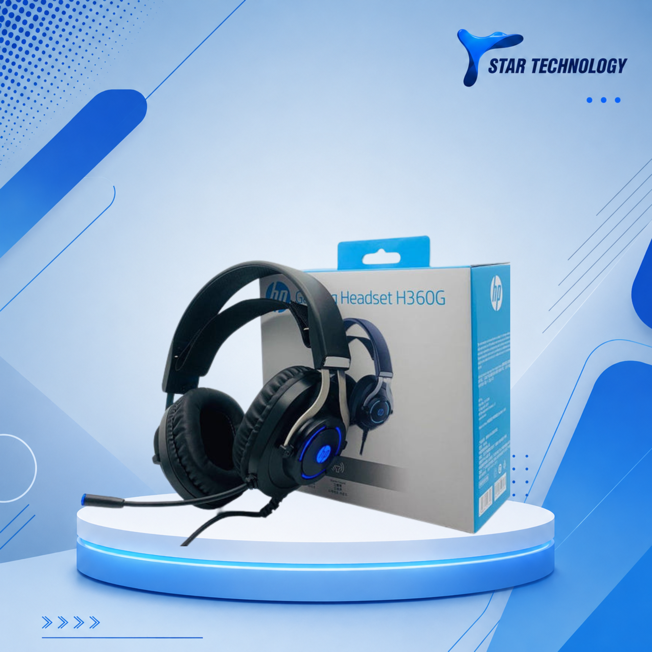 HP H360G Wired Gaming Headset • USB 7.1 • Virtual Surround Sound with Noise-Cancelling • Microphone • Brand New