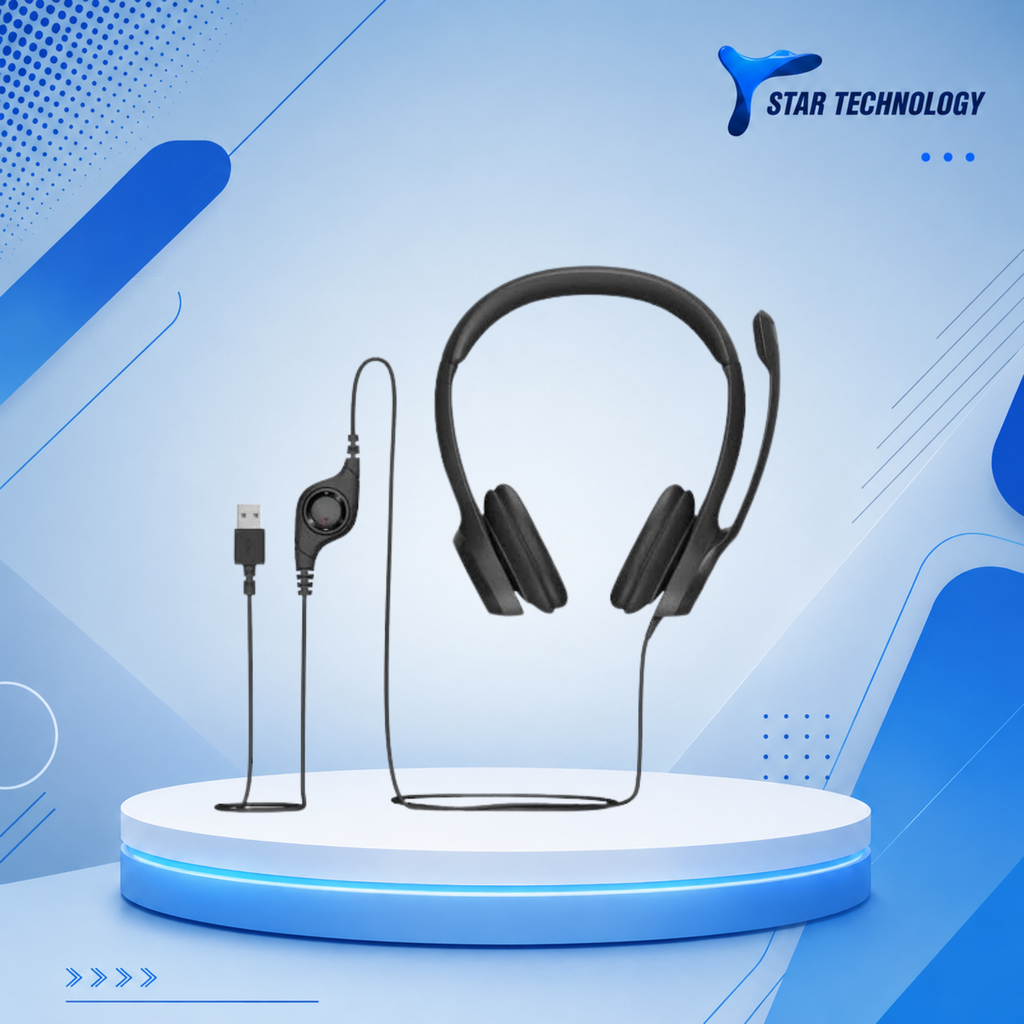 Logitech H390 • USB Wired Headset with Noise-Cancelling • Microphone • Brand New